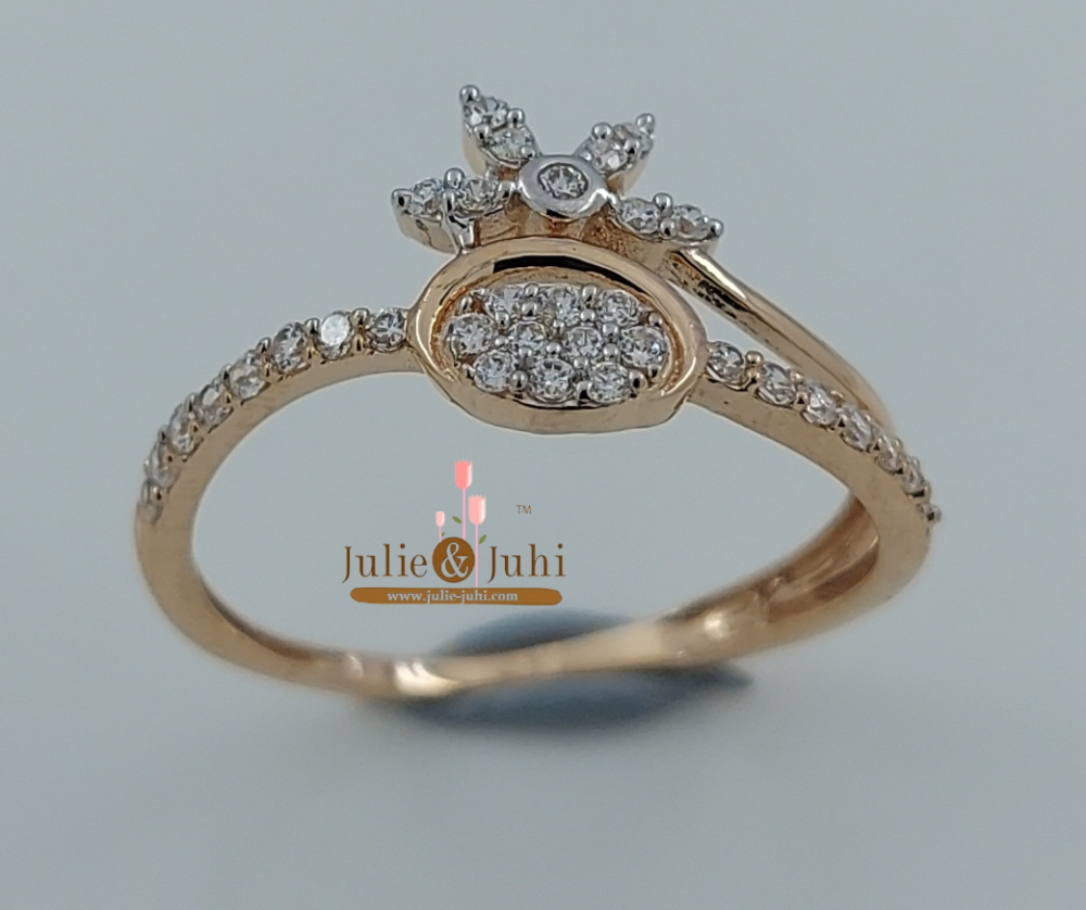 Gold-Plated Adjustable Ring with Gemstone Elegance