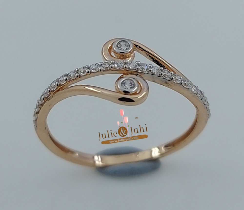 Gold-Plated Adjustable Ring with Gemstone Elegance