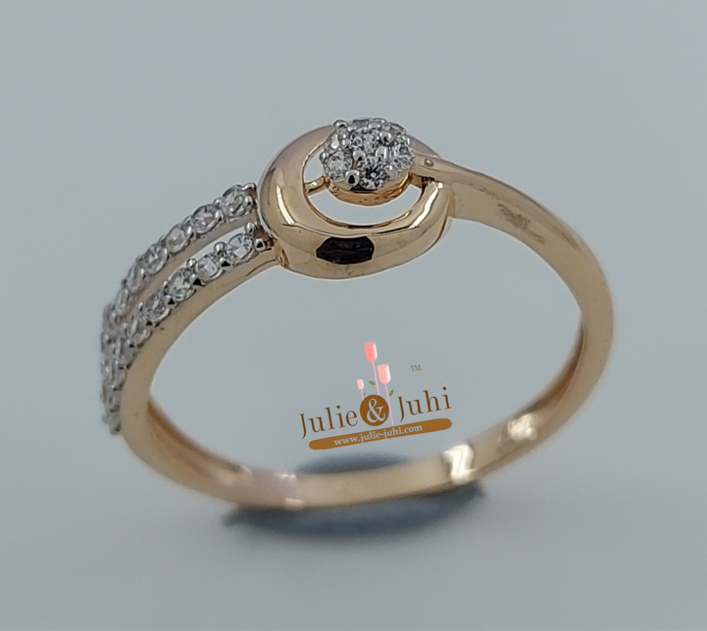 Gold-Plated Adjustable Ring with Gemstone Elegance