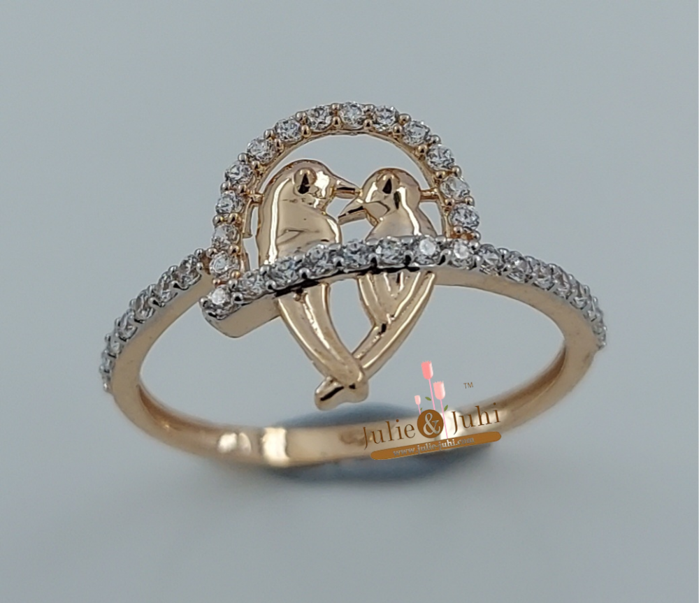 Gold-Plated Adjustable Ring with Gemstone Elegance