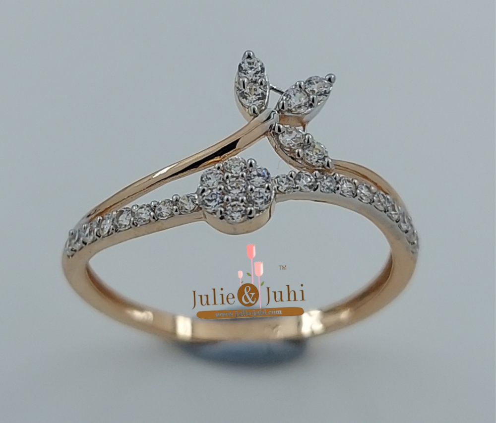 Gold-Plated Adjustable Ring with Gemstone Elegance